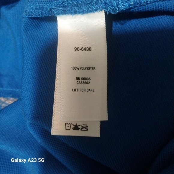 Cabelas Mens Blue Short Sleeve Button-Up Shirt XL Polyester Outdoor Wear - Picture 6 of 7